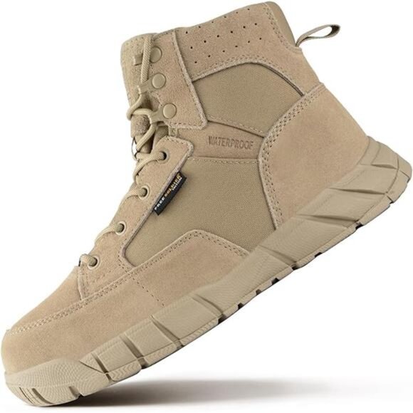 FREE SOLDIER Hiking Work Boots Men's Tactical Boots 6 Inches Waterproof - Picture 7 of 14